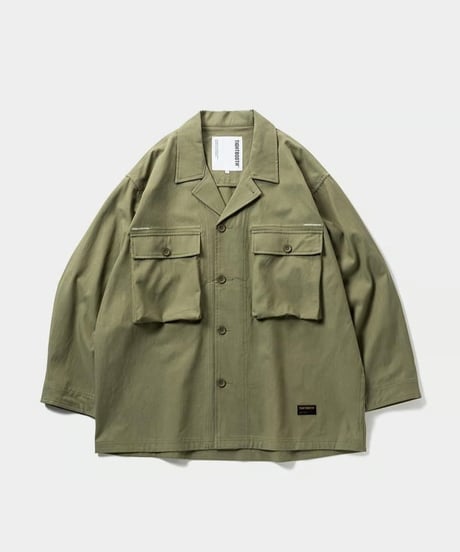TIGHTBOOTH | LABEL LOGO BDU SHIRT | OLIVE