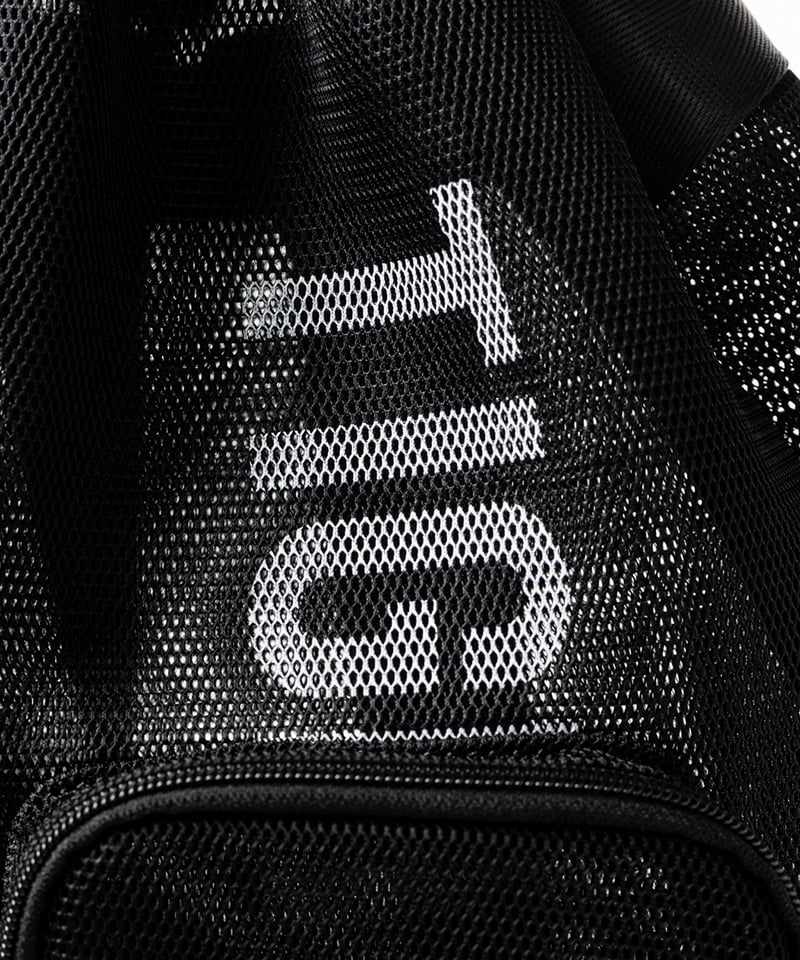 TIGHTBOOTH | TBPR / LOGO MESH KNAPSACK | Black