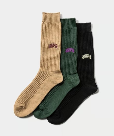 TIGHTBOOTH | WAFFLE SOCKS | BEIGE