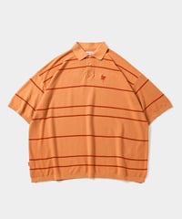 TIGHTBOOTH | TBPR / BORDER KNIT POLO | Brick
