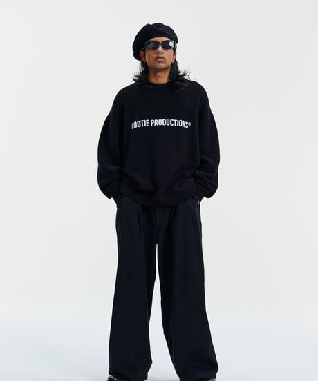 COOTIE | N/C Boucle Knit Crew | Black