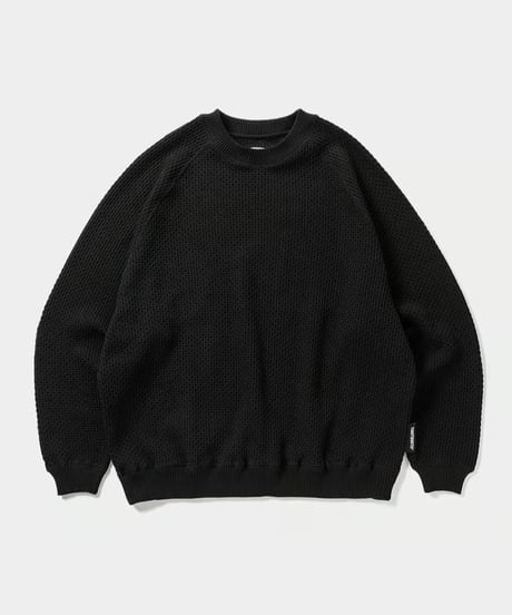 TIGHTBOOTH | CHAIN CREW KNIT | BLACK