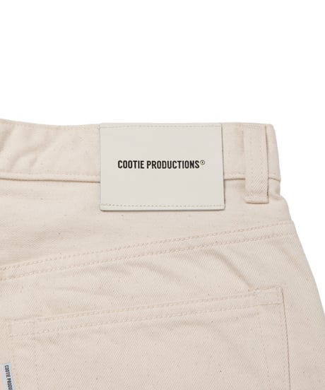 COOTIE | 12.5oz Denim 5 Pocket Square Leg Pants | Ivory