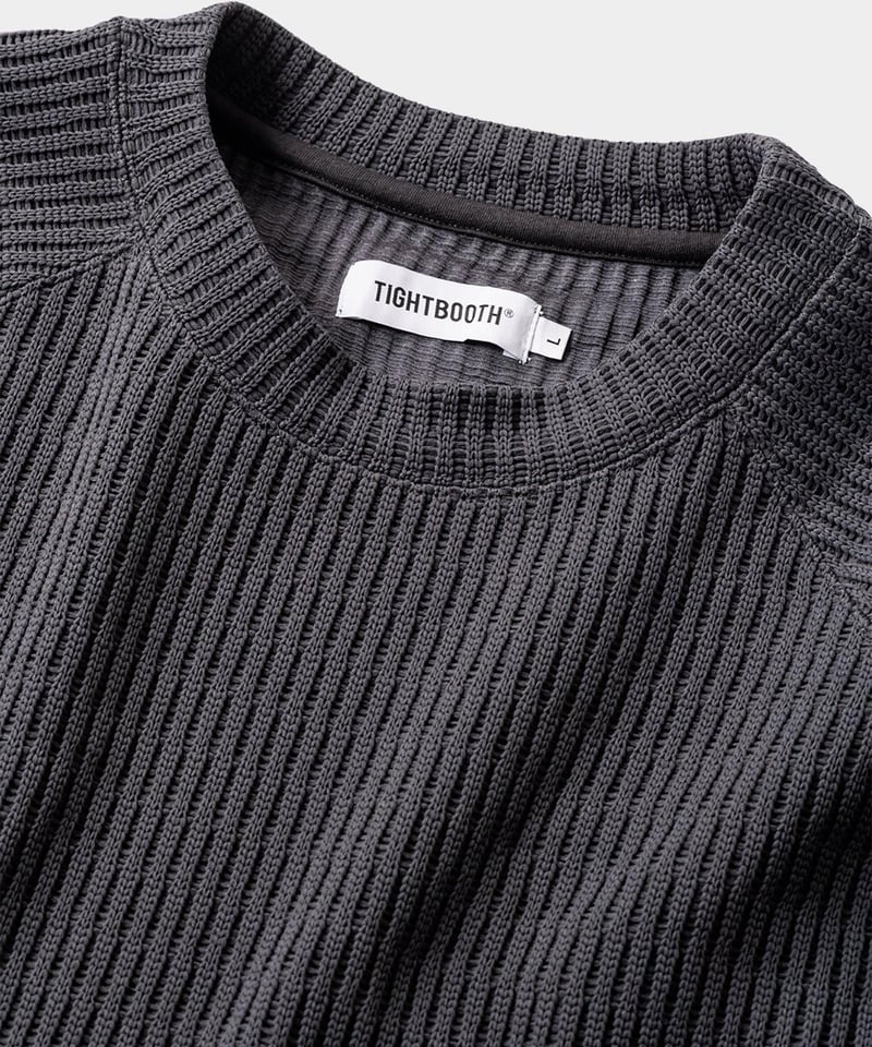 TIGHTBOOTH | MYSTERY GAUGE CREW KNIT | BLACK |