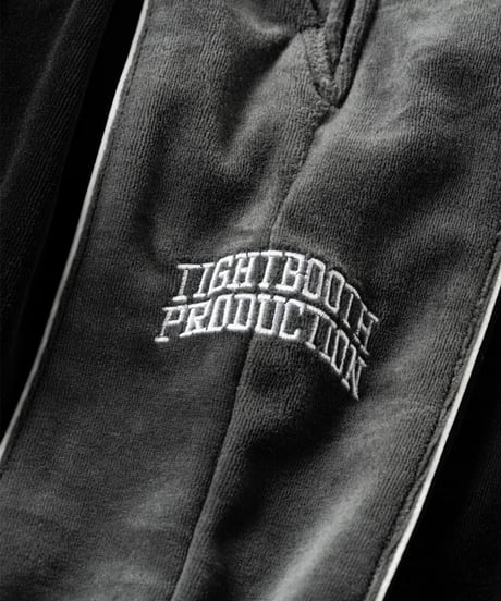 TIGHTBOOTH | VELOUR PIPING BALLOON PANTS | BLACK
