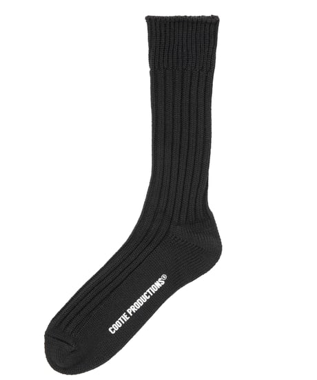 COOTIE | Lowgauge Middle Socks | Black