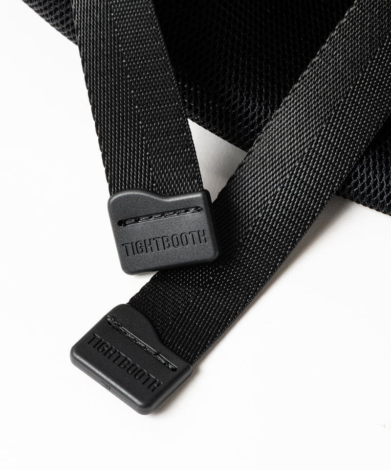 TIGHTBOOTH | TBPR / LOGO MESH KNAPSACK | Black
