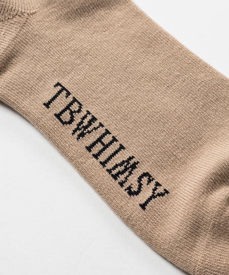 TIGHTBOOTH | LABEL LOGO SOCKS | Beige