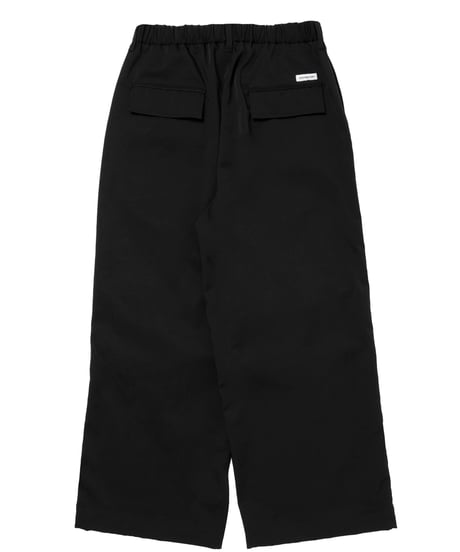 COOTIE | Ny/Wo Twill Utility Wide Easy Trousers | Black