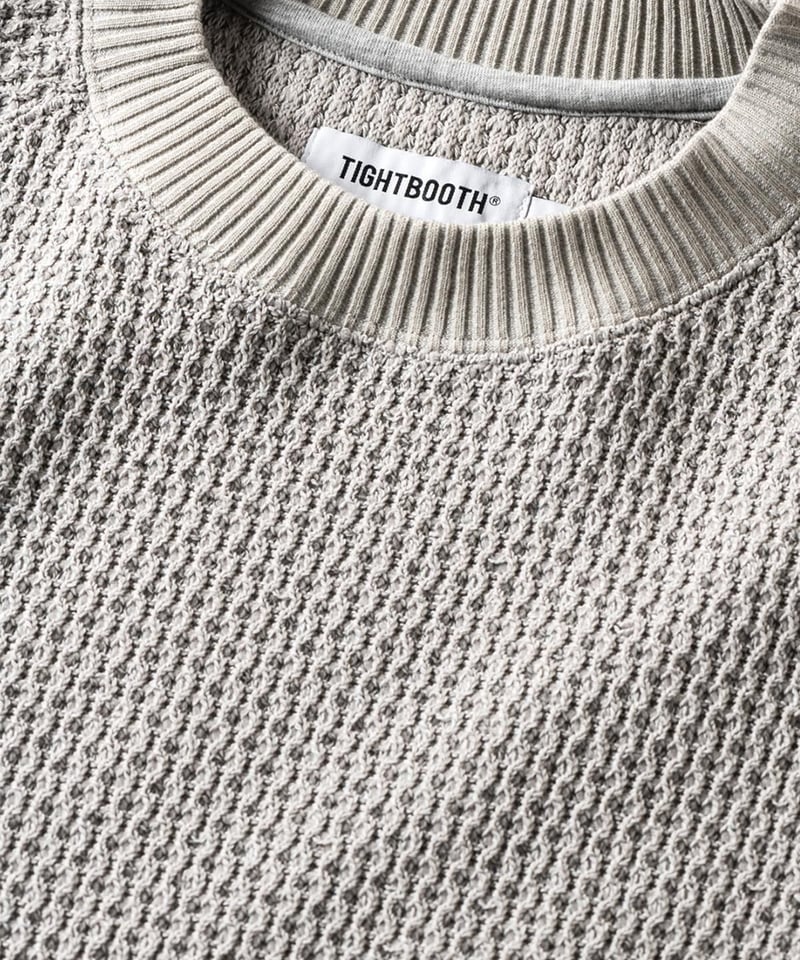 TIGHTBOOTH | CHAIN CREW KNIT | GREY | Work In P