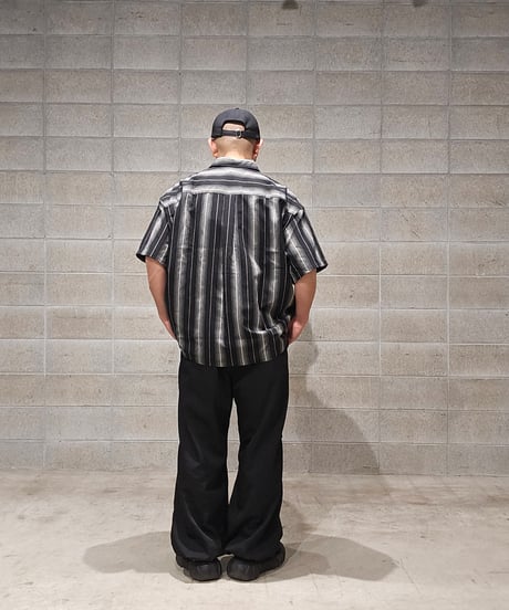 COOTIE | Dobby Chain Stripe S/S Cavana Shirt | Black