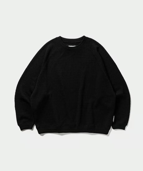 TIGHTBOOTH | MYSTERY GAUGE CREW KNIT | BLACK