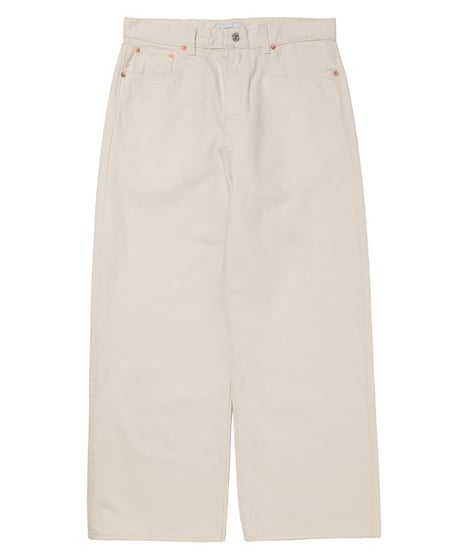 COOTIE | 12.5oz Denim 5 Pocket Square Leg Pants | Ivory