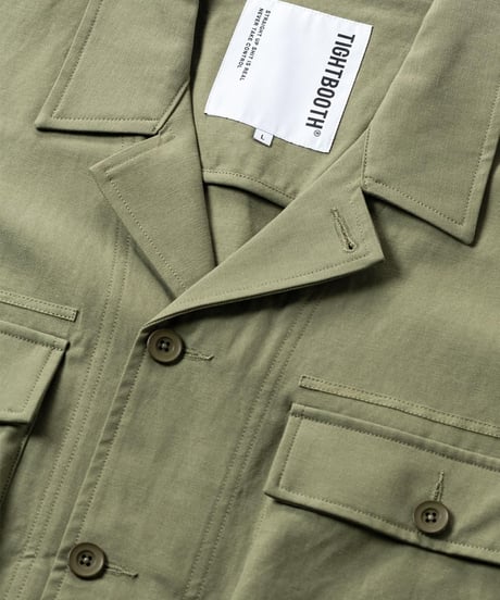 TIGHTBOOTH | LABEL LOGO BDU SHIRT | OLIVE