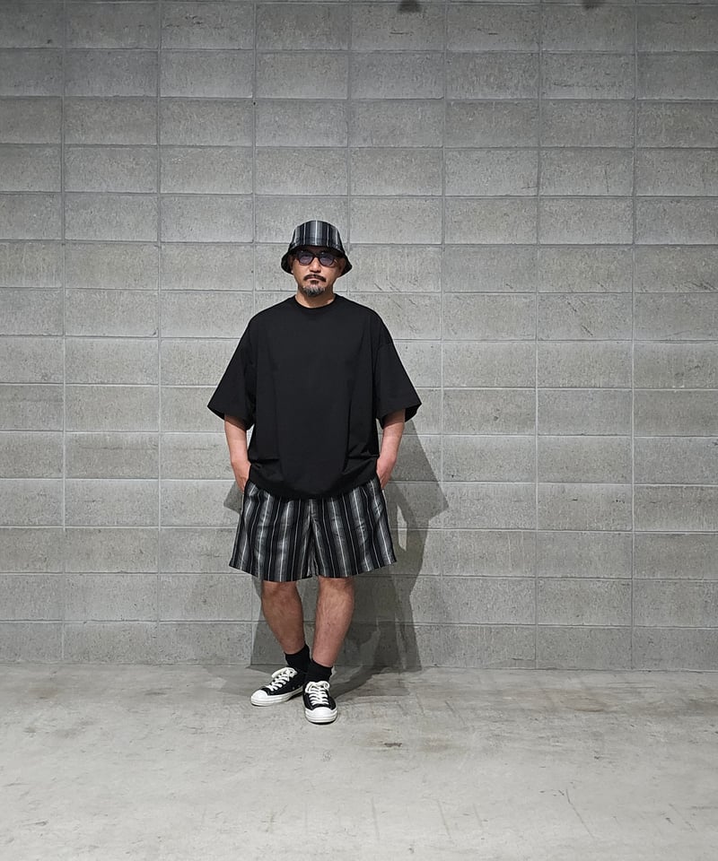 COOTIE | Dobby Chain Stripe Easy Shorts | Black