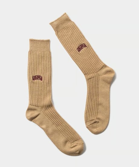 TIGHTBOOTH | WAFFLE SOCKS | BEIGE