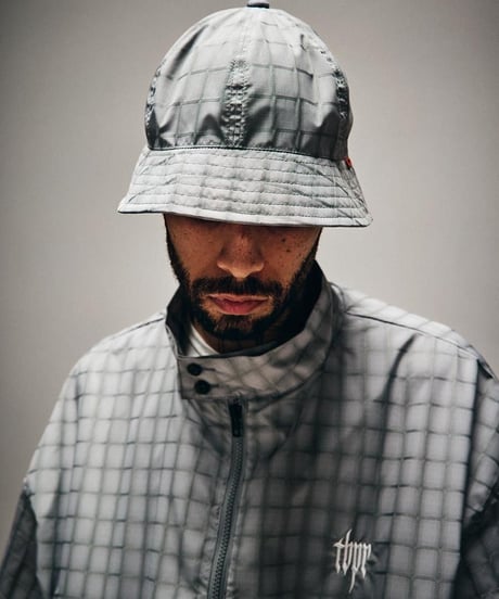 TIGHTBOOTH | EMBOSS PLAID HAT | GREY