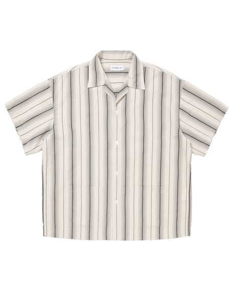 COOTIE | Dobby Chain Stripe S/S Cavana Shirt | Ivory