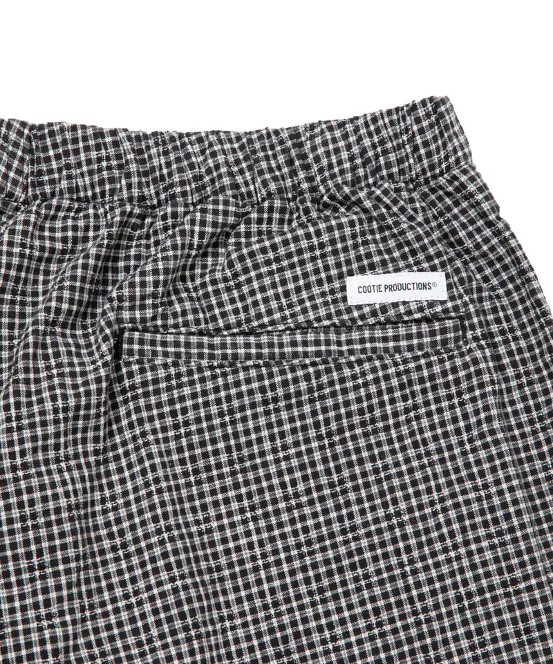 COOTIE | Dobby Gingham Check Easy Shorts | Blac