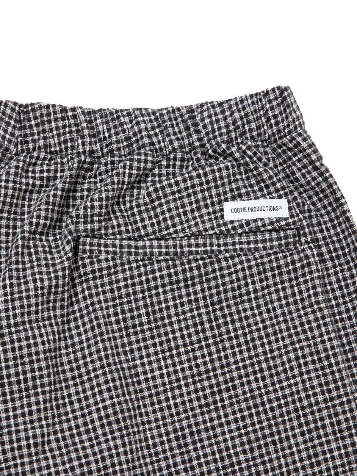 COOTIE | Dobby Gingham Check Easy Shorts | Blac