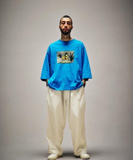 TIGHTBOOTH | BIG YELLOW 3/4 SLEEVE T-SHIRT | BLACK
