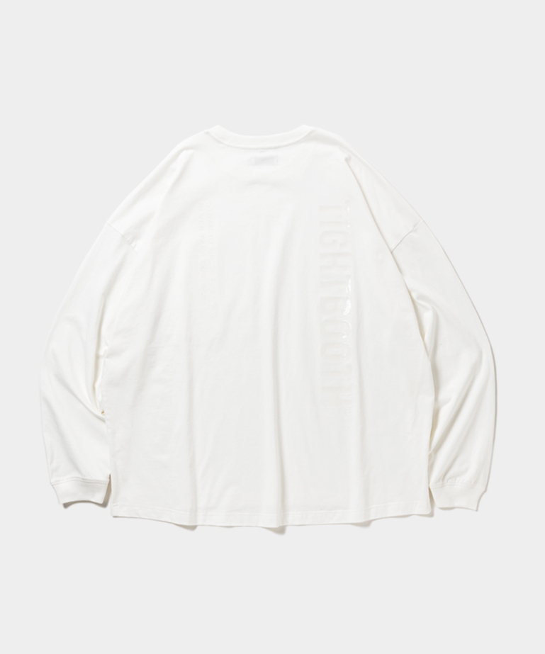 𝐓𝐈𝐆𝐇𝐓𝐁𝐎𝐎𝐓𝐇 | TBPR / LABEL LOGO L/S T-SHIRT | Wh