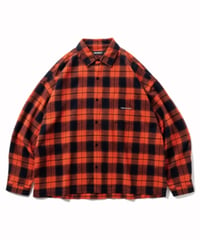 𝐓𝐈𝐆𝐇𝐓𝐁𝐎𝐎𝐓𝐇 | TBPR / PLAID FLANNEL L/S SHIRT | Navy x Orange