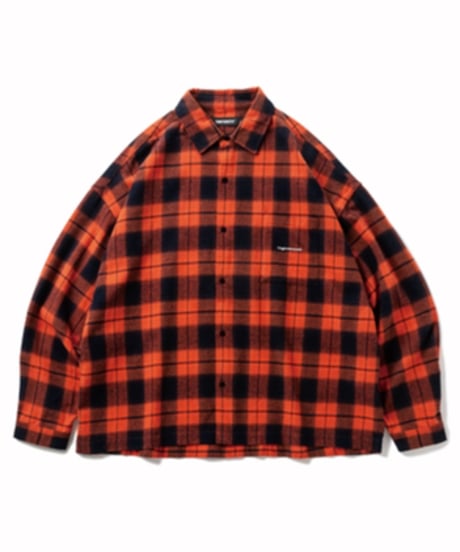 𝐓𝐈𝐆𝐇𝐓𝐁𝐎𝐎𝐓𝐇 | TBPR / PLAID FLANNEL L/S SHIRT | Navy x Orange