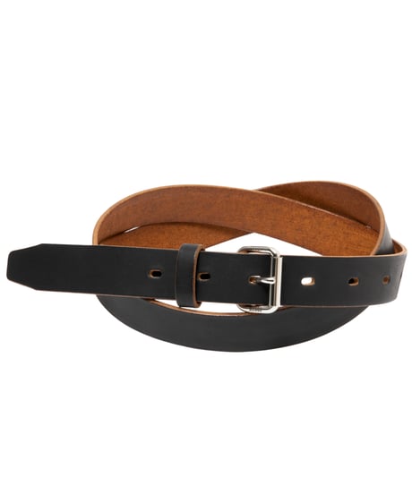 𝐂𝐎𝐎𝐓𝐈𝐄 | Tea-Core Leather Narrow Belt | Black