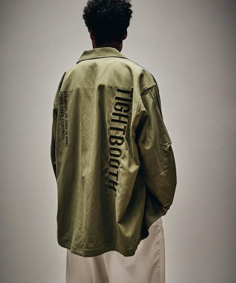 TIGHTBOOTH | LABEL LOGO BDU SHIRT | OLIVE