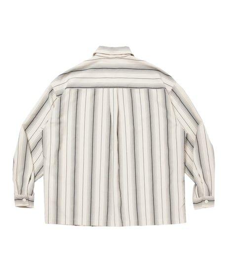 COOTIE | Dobby Chain Stripe L/S Cavana Shirt | Ivory
