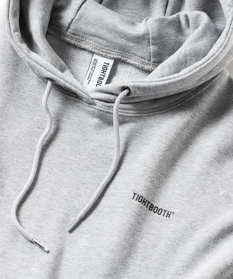 TIGHTBOOTH | HOODED LOGO SWEAT | GREY | Work In TIGHTBOOTH | HOODED LOGO SWEAT | GREY | Work In
