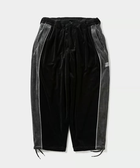 TIGHTBOOTH | VELOUR PIPING BALLOON PANTS | BLACK