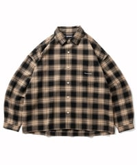 𝐓𝐈𝐆𝐇𝐓𝐁𝐎𝐎𝐓𝐇 | TBPR / PLAID FLANNEL L/S SHIRT | Black x Beige