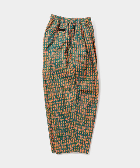 TIGHTBOOTH | BLEEDING LOGO BALLOON PANTS | Green x Orange