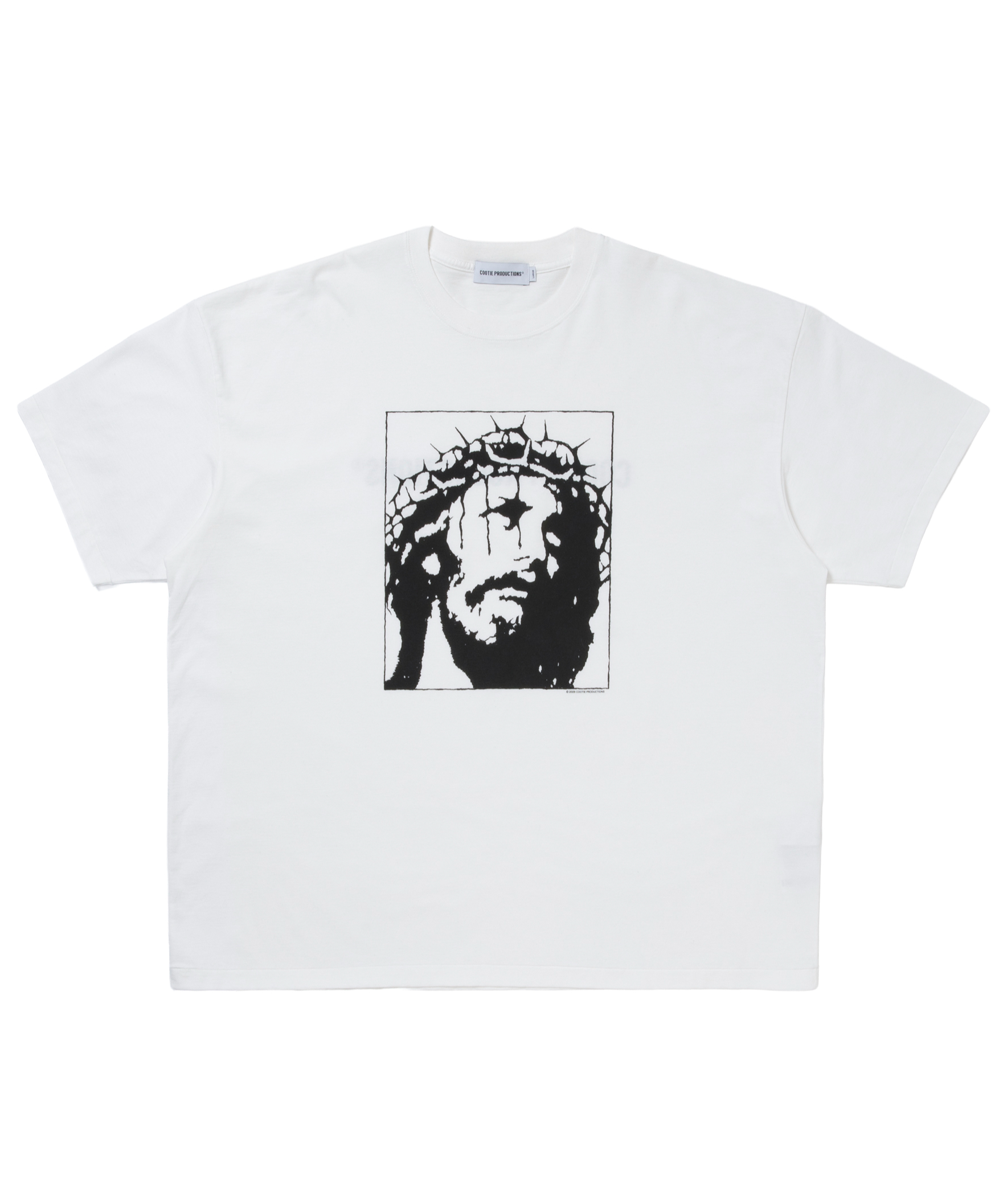𝐂𝐎𝐎𝐓𝐈𝐄 | Print S/S Tee - JESUS | White | Work I