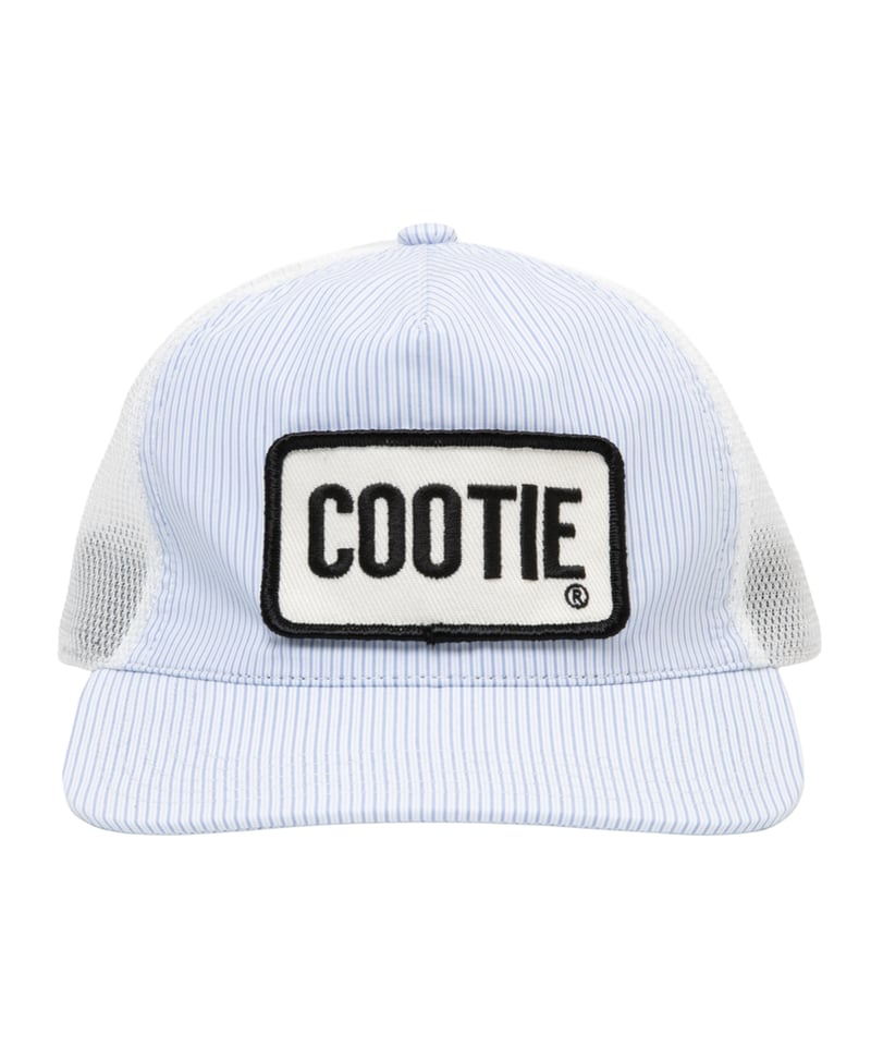 𝐂𝐎𝐎𝐓𝐈𝐄 | Stripe Broad 5 Panel Mesh Cap | Saxe |