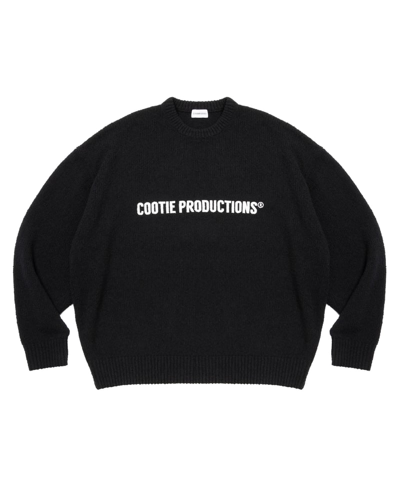 COOTIE | N/C Boucle Knit Crew | Black | Work In
