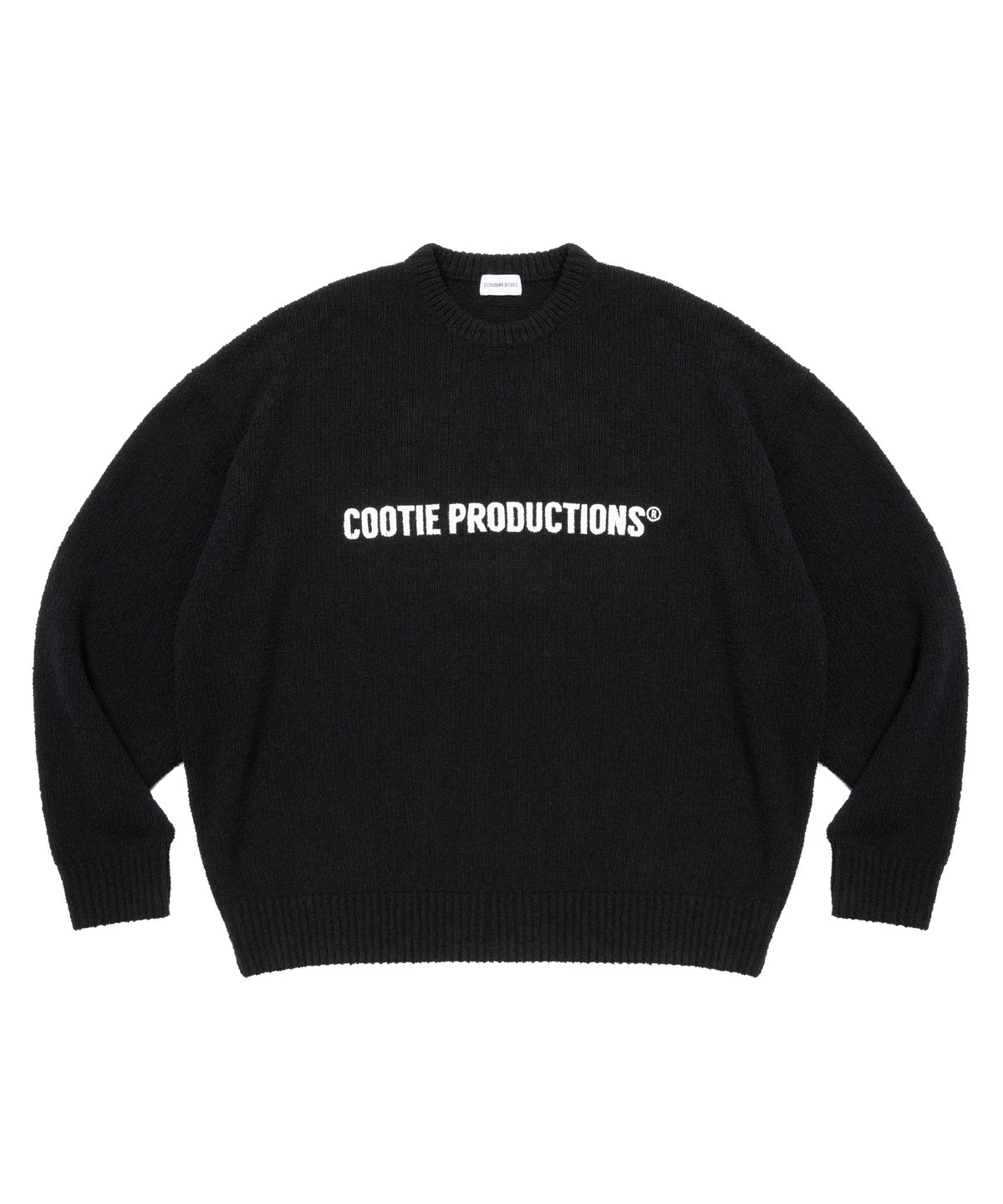 COOTIE | N/C Boucle Knit Crew | Black | Work In
