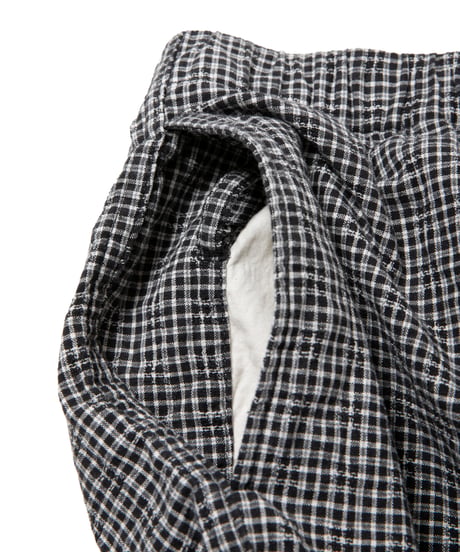 COOTIE | Dobby Gingham Check Easy Shorts | Black