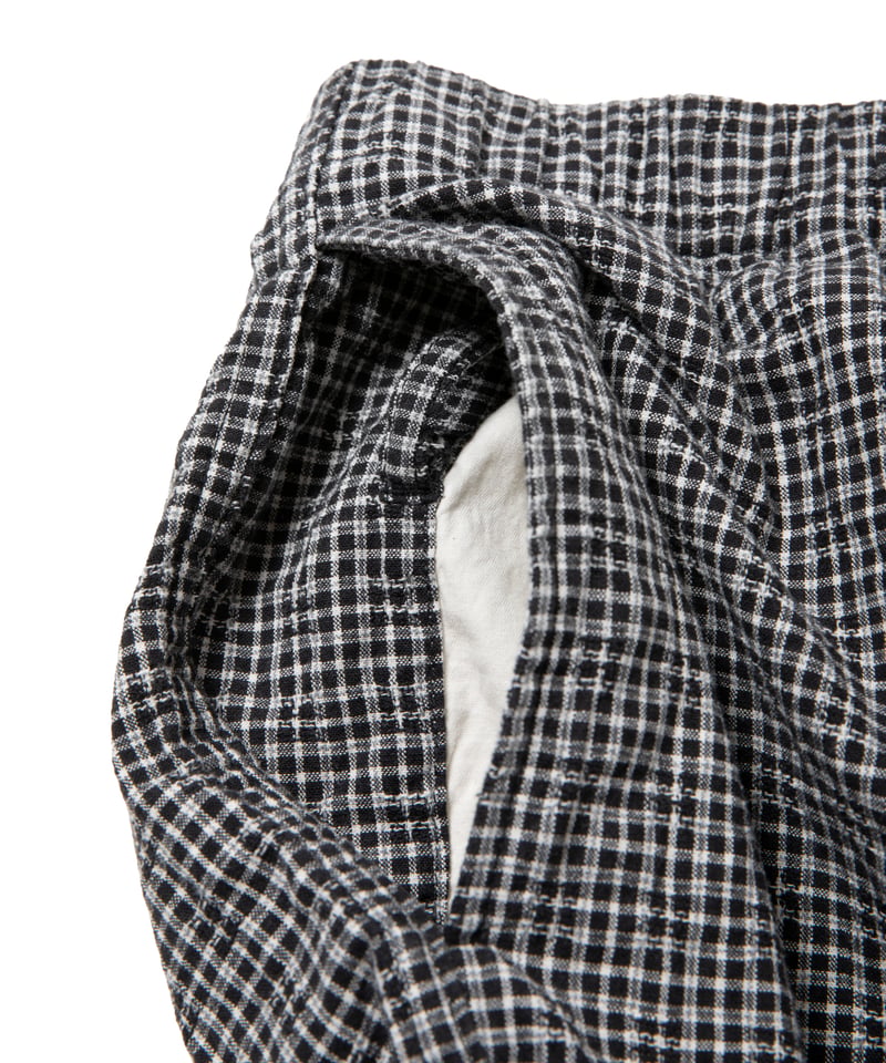 COOTIE | Dobby Gingham Check Easy Shorts | Blac