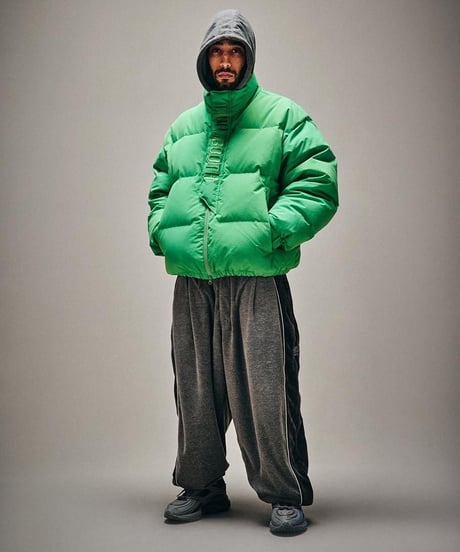 TIGHTBOOTH | VELOUR PIPING BALLOON PANTS | GREY
