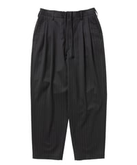 𝐂𝐎𝐎𝐓𝐈𝐄 | Wool Gabardine 2 Tuck Easy Trousers | Stripe