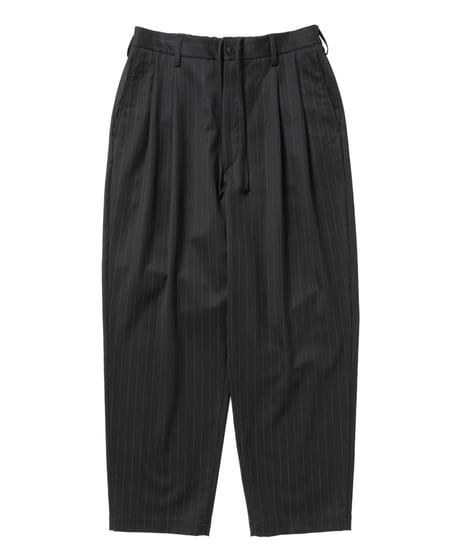 𝐂𝐎𝐎𝐓𝐈𝐄 | Wool Gabardine 2 Tuck Easy Trousers | Stripe