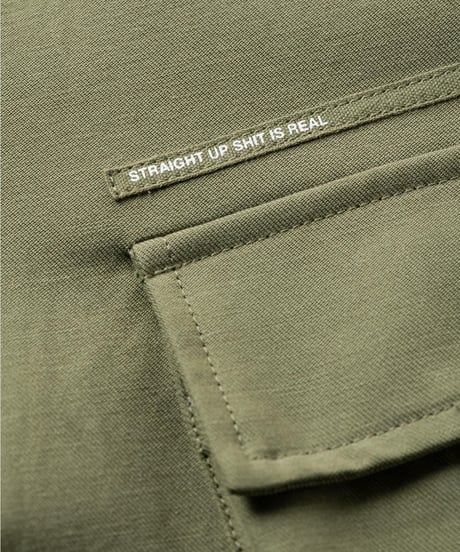 TIGHTBOOTH | LABEL LOGO BDU SHIRT | OLIVE
