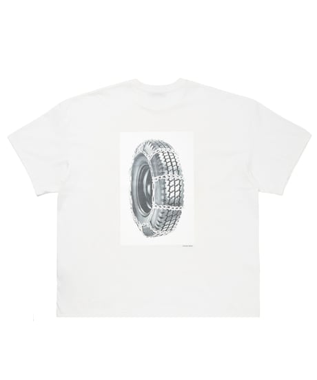 COOTIE | Print S/S Tee ( Tire with Chains ) | White