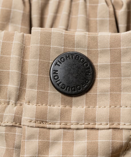 TIGHTBOOTH | TBPR / RIPPLE PLAID BALLOON PANTS | Black