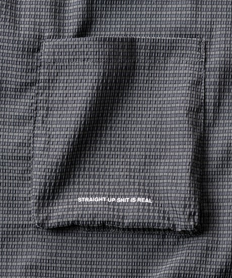 TIGHTBOOTH | TBPR / SEERSUCKER ROLL UP SHIRT | Gray