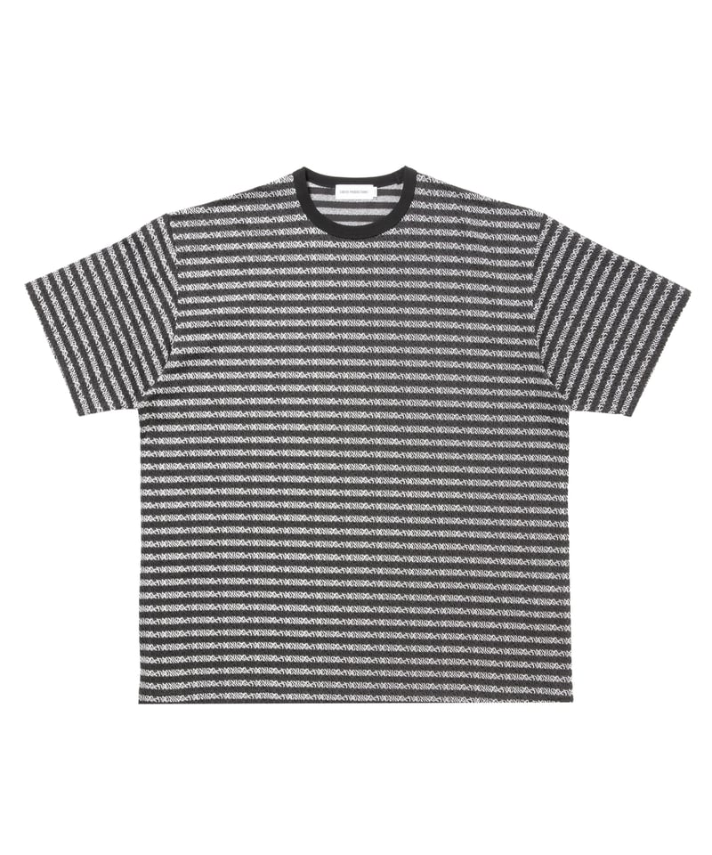 COOTIE | Supima Jacquard Border S/S Tee | Black