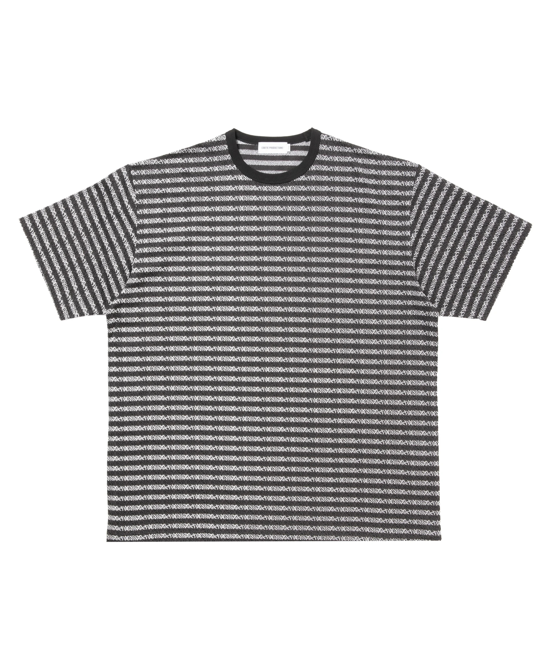 トップス COOTIE 25SS JACQUARD BORDER S/S TEE XL 𝐂𝐎𝐎𝐓𝐈𝐄 | Supima Jacquard Border S/S Tee | Black